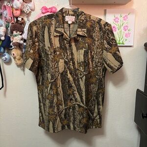 NWT Filson Rustic Short Sleeve Camp Shirt Maple Bark Sz Medium